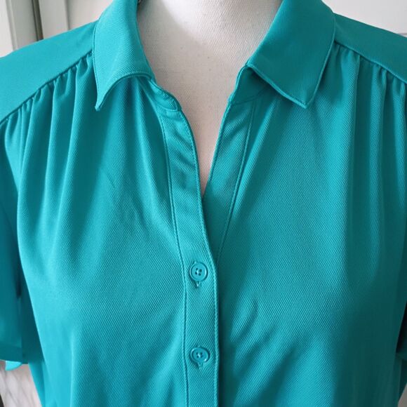 Chico's women's flutter short sleeve collared blouse XXL - Picture 3 of 8